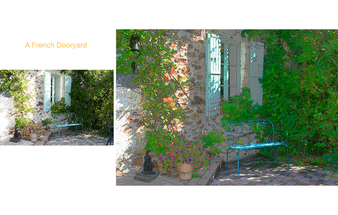 A French Dooryard before and after