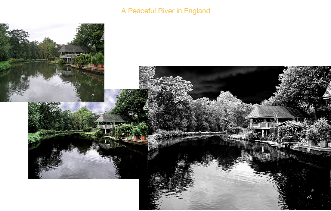 Peaceful English River before and after