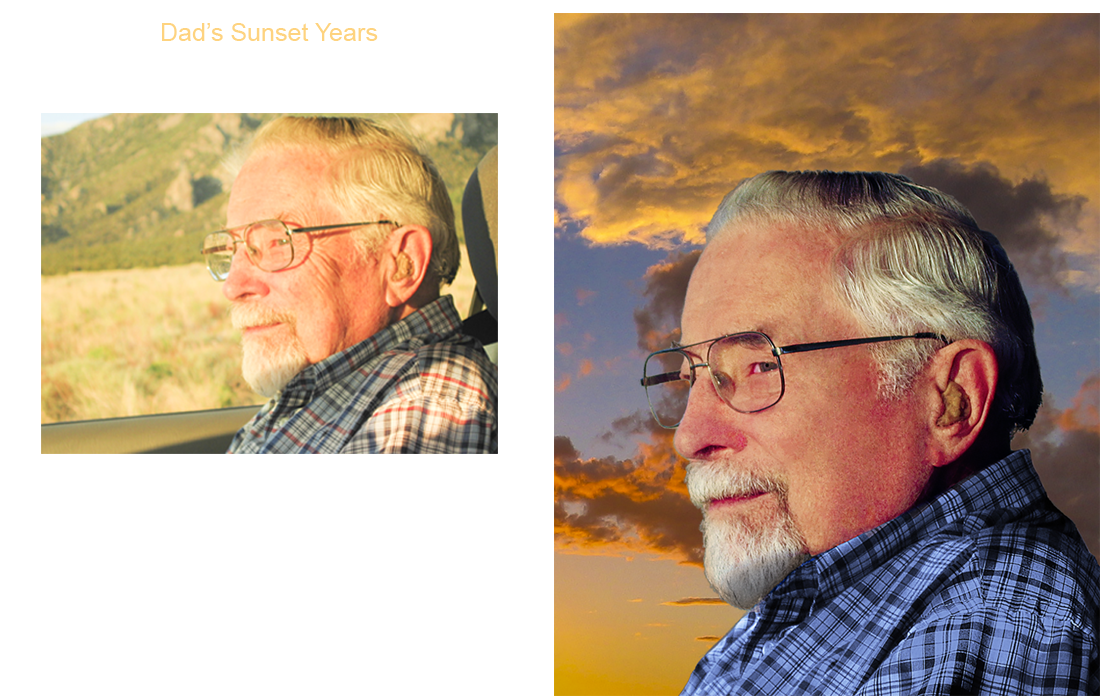 Sunset Dad before and after